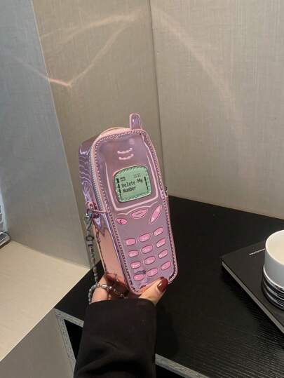 Y2K Cute & Sexy Girl Style Creative Pouch Cellphone Bag, 2024 New Chain Shoulder Crossbody Wallet Purse , Kawaii