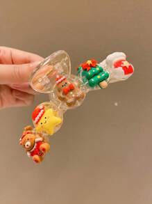 1 或 2 个儿童圣诞发夹可爱大号发爪鳄鱼夹 - 彩色 - 查看 11