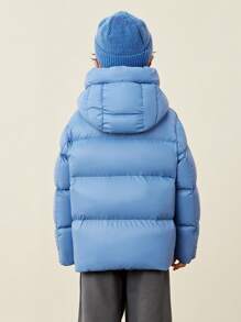 mini bala Heat-Retaining Cold-Proof Down Jacket For Boys, Girls, And Families Winter Collection - Blue - View 2
