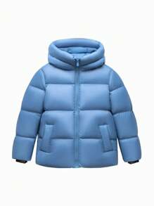 mini bala Heat-Retaining Cold-Proof Down Jacket For Boys, Girls, And Families Winter Collection - Blue - View 4