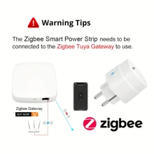 2PCS Zigbee Remote Control Mini Radio Socket, Smart Socket Power Monitoring, Voice Control Compatible With Alexa And Devices - EU F Type Plug(220-240V) - View 3