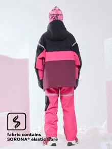 VECTOR MOTION Reflective Ankle Ski Pants, Waterproof, Windproof, Warm, Breathable, Thermal Lined, Outdoor Skiing Gear Ski Outfits Pink Winter Sports - Pink - View 7
