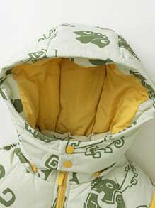 mini bala Raglan Sleeve Down Jacket For Boys And Girls Warm Winter Baby Collection - Gray Green Tone - View 6