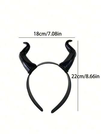 1pc Cute Demon Horn Hair Hoop For Party And Festival Costume