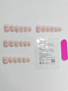Monina 24 piezas de uñas postizas de diseño de gato corto, lindas y frescas, favorecedoras, de moda, puntas de uña versátiles, regalo ideal para niñas, adecuado para la escuela y la oficina