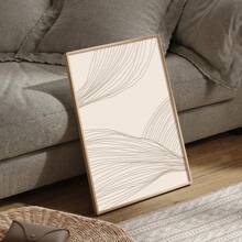 Set Of 3 Neutral Abstract Beige Tones Line Art Prints, Minimalist Modern Wall Arts, Boho Canvas Posters, Neutral Gallery Wall Decor, Spring Decor, Wall Art, Ideal Gift For Living Room, Bedroom, Kitchen, Office, Cafe, Bar, Hallway, Home And Room Decoration, Unframed - Beige - View 9