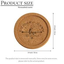 Miếng lót ly bằng gỗ khắc laser cá nhân hóa - Không gây tiếng ồn - Hoàn hảo cho bàn cà phê và bàn ăn. Món quà lý tưởng cho nhà mới, đám cưới, sinh nhật và là vật dụng không thể thiếu cho gia đình, Halloween, Giáng sinh, ngày lễ và kỷ niệm - màu gỗ - Xem 4