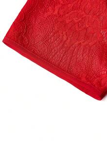 Red Chinese Style Cheongsam Qipao Improved Modern Dress - Red - View 5