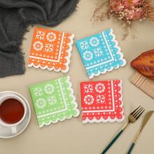 100 chiếc, Khăn ăn ren sang trọng và thanh lịch, Khăn ăn trang trí tiệc, Dùng cho nhà hàng, nhà bếp, đồ dùng trang trí quán cà phê - Màu xanh lam - Xem 1