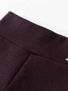 mini bala Girls' High-Waisted Leggings 2024 Fall/Winter Collection - Deep Purple - View 6