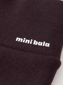 mini bala Girls' High-Waisted Leggings 2024 Fall/Winter Collection - Deep Purple - View 7