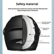 圣诞摩托车头盔，防雾保暖，全脸覆盖式头盔，适合冬季骑摩托车 - 均碼 - 查看 8