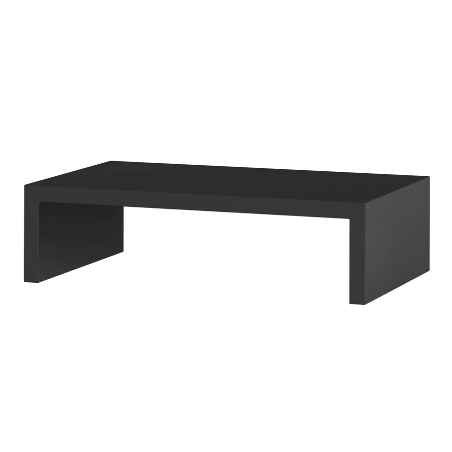 Desktop Monitor And Screen Stand Simple Organizer Screen Riser Bedroom Office MDF - màu đen - Xem 1