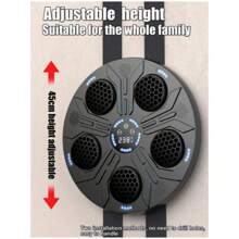 Smart Boxing Machine Includes Bluetooth Music Gloves Wall Mount Boxer Easy To Use Just Connect To Bluetooth And Play Your Favorite Music LEODY - Black - View 3