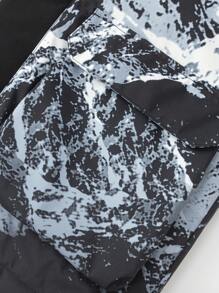 Balabala Tween Boys Long Coat Set Warm 2 Pieces Outerwear For Winter 2024 - Black and White - View 8