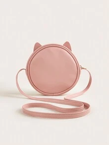 1 件女孩可爱毛绒卡通猫单肩斜挎包，简约设计，百搭 - 彩色 - 查看 3