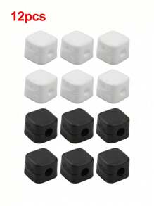 4 件装磁性电缆整理器，粘性充电电缆固定器，电线整理夹管理，适用于办公桌、汽车、办公室、家庭使用，黑色/白色 - 彩色 - 查看 16