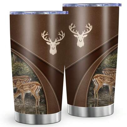 1 Pc Vintage Dark Style Stainless Steel Insulated Coffee Cup With A Unique Design And High-Quality 20 Ounce Cup, Suitable For Giving Gifts To Friends And Relatives., Paired With Straws, Straw Brushes, And Lids, Perfect For Office, Travel, And Home Use ﻿ Back To School