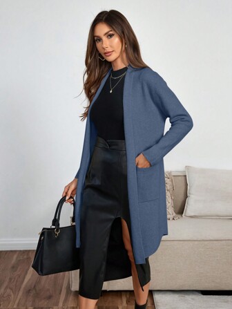 女士纯色百搭背心夹克，秋冬