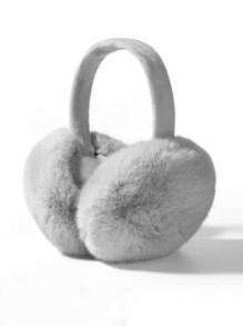 1pc Collapsible Winter Earmuffs, Warm Earmuffs Solid Color Plush Earbags, Men And Women's Antifreeze Riding Earmuffs Ear Cover