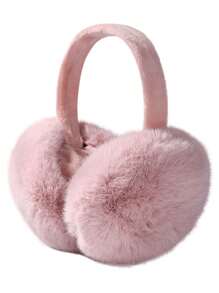 1pc Collapsible Winter Earmuffs, Warm Earmuffs Solid Color Plush Earbags, Men And Women's Antifreeze Riding Earmuffs Ear Cover