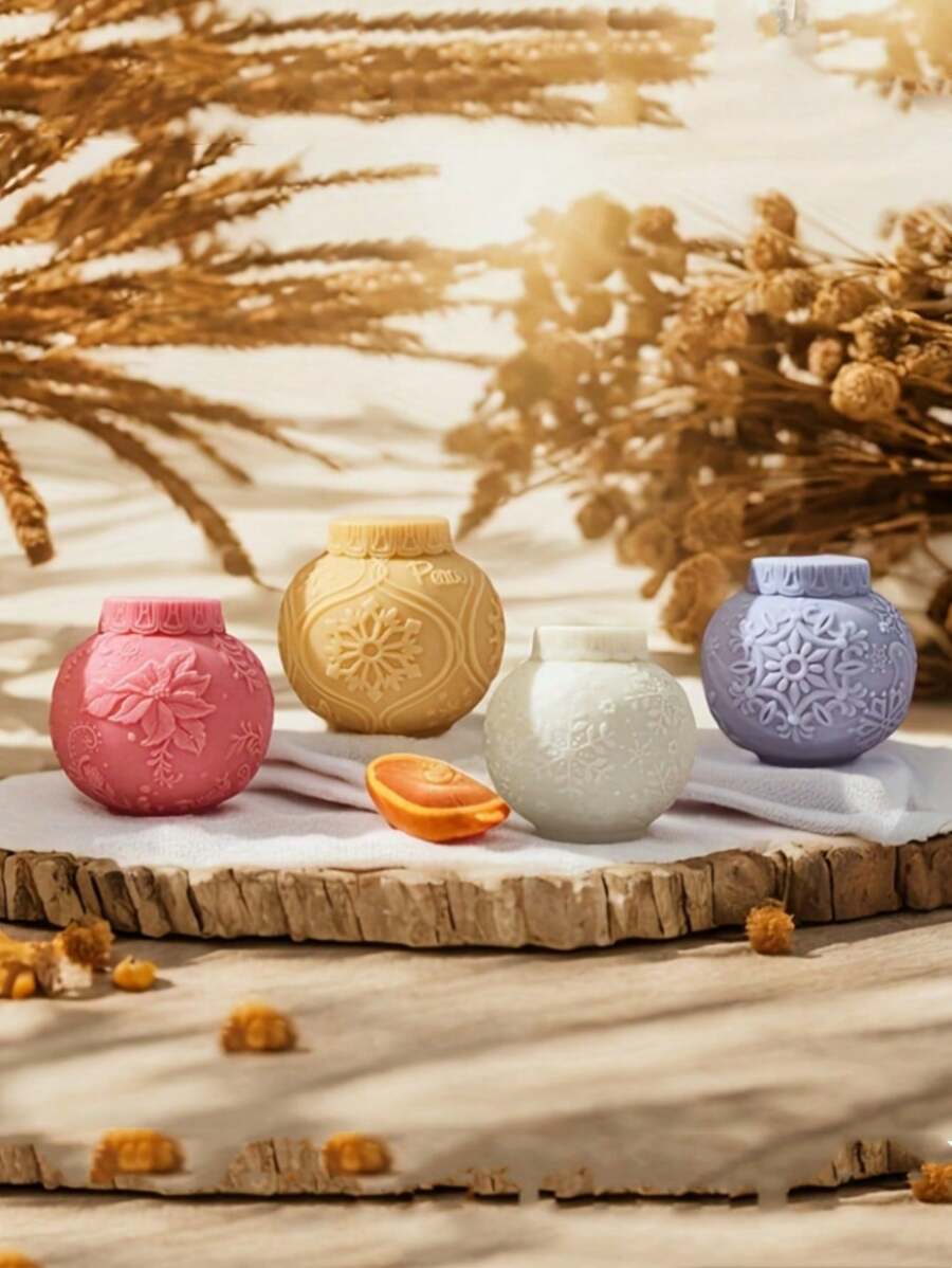 Fantasy Winter Snowflake Candle Mold - Silicone, Asymmetrical Shape, Suitable For DIY Crafts - White - View 1