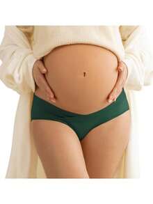 Women's Maternity Underwear, Bikini, Cotton Maternity Underwear, Soft And Elastic, Comfortable And Breathable - Black Beige White Wine Red Dark Blue Dark Green - View 5
