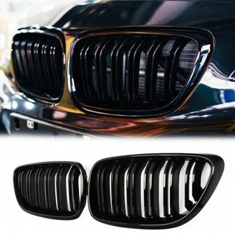 2Pcs Car Grille Parallel Bars Modified Parts Compatible For BMW F22 F23 2 Series/F87 M2 14-18