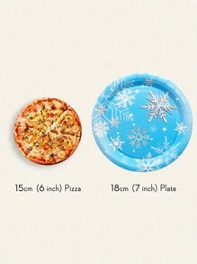 24 件套，一次性餐具，冰雪主题一次性纸盘，蛋糕盘，派对盘，生日盘，材料，适用于生日派对、促销、聚会、野餐、露营、烧烤、海滩派对、户外婚礼、婚礼派对、惊喜等各种节日。 - 彩色 - 查看 4