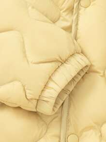 Balabala Boys' & Girls' Simple Fashion Down Jacket And Warm For Fall/Winter 2024 - Deep Khaki - View 5