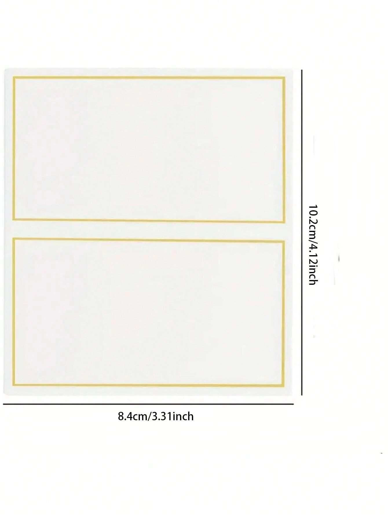 100 Segnaposto Tavolo Con Bordo Oro - 5,1x8,9 Cm Per Matrimoni E Feste - 6