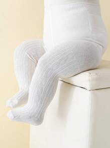 4 件装女婴加大码简约大裆紧身裤，适合 0-3 岁婴儿 - 彩色 - 查看 5