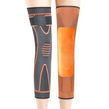 两件套压缩运动护膝，吸湿排汗透气，适合深蹲、跑步、骑行、徒步、滑雪、篮球、网球等运动，保护腿部，确保完美锻炼。（冬季款可选加热艾灸和保暖内衬）健身房配件护膝