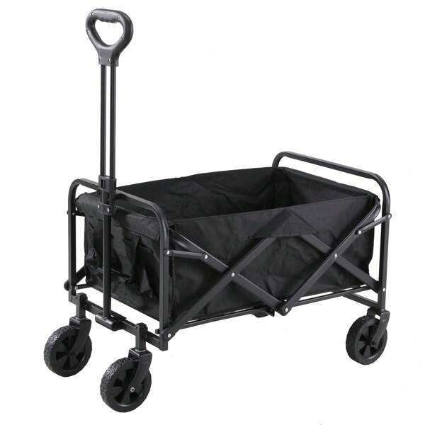 Chariot de courses pliable, chariot de camping, jardin extérieur, brouette, chariot de courses pliable, grande capacité, chariots de plage, roues