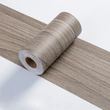 1 rolo de adesivos de borda de parede autoadesivos de 7,87 x 196,85 pol., moldura decorativa de parede com textura de madeira, borda de papel de parede de PVC à prova d'água, removível e colante para decoração artística de parede, adesivos, decalque de parede, decalque de vinil para decoração de casa, itens de decoração de primavera para renovar sua casa, adesivos de decoração Rama, presentes de aniversário e formatura