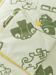 mini bala Raglan Sleeve Down Jacket For Boys And Girls Warm Winter Baby Collection - Gray Green Tone - View 8