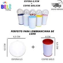Kit 10 Spheres + 10 Cardboard Boxes 6x9.5 Perfect For Luxury Party And Birthday Souvenirs - 淺粉色 - 查看 1