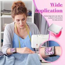 1pc Professional Magnetic Silicone Bracelet Wrist Band For Hair Clips And Hairpins Adsorption Make Up Watch Band Magnetic Sewing Pin Cushion, Hair Tools, Hair Products And Accessories For Barber Salon Beauty Travel Essentials