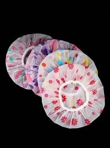 10 chiếc/1 chiếc Mũ tắm tái sử dụng, Mũ trùm đầu khi tắm, Mũ nấu ăn trong bếp, Mũ tắm co giãn chăm sóc da, Mũ tắm hai lớp để chăm sóc tóc, Giặt khô, Tắm và Spa, Chống thấm nước và chống dầu - Nhiều màu - Xem 6