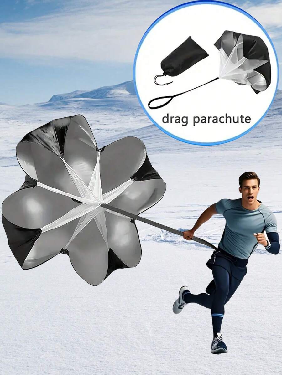 1 件阻力降落伞，健身训练装备，训练降落伞，动力降落伞，力量降落伞，用于核心力量训练 - 黑色 - 查看 1