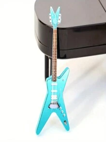 1 Stück Mini Gitarren-Spielzeug, Simulation Elektronische Gitarre, kleine Szenerie Requisite, Puppenhaus Modell Accessoire, Puppenhaus DIY Dekoration