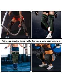 两件套压缩运动护膝，吸湿排汗透气，适合深蹲、跑步、骑行、徒步、滑雪、篮球、网球等运动，保护腿部，确保完美锻炼。（冬季款可选加热艾灸和保暖内衬）健身房配件护膝