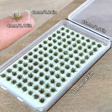 104pcs Miniature Artificial Grass Tuft Set - Static Model Landscape Kit For Train Scenery And Terrain,Countryside Style Artificial Shrubs And Bushes,Home Decor,Building Blocks For Adults,Architecture Kit,Model Trains - Multicolor - View 1