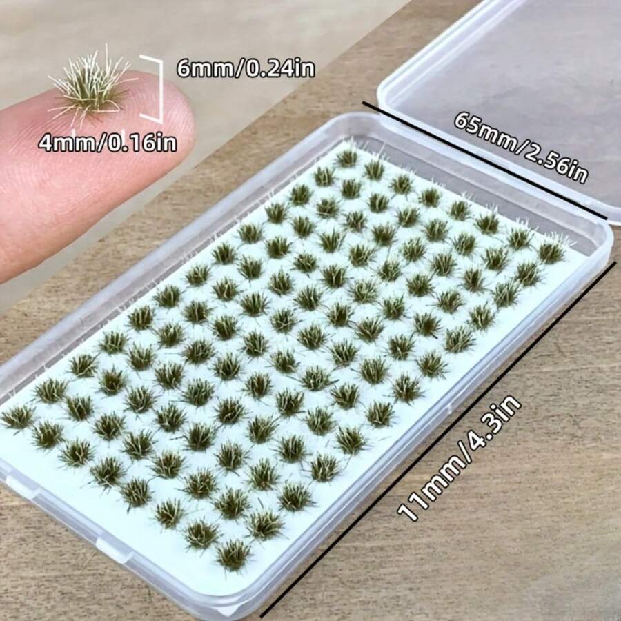 104pcs Miniature Artificial Grass Tuft Set - Static Model Landscape Kit For Train Scenery And Terrain,Countryside Style Artificial Shrubs And Bushes,Home Decor,Building Blocks For Adults,Architecture Kit,Model Trains - Multicolor - View 1