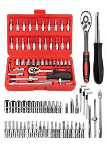 CASALIVA Autocle Juego De Herramientas Mecanica Dados Acerokit 46 Pcs - Rojo - Ver 2