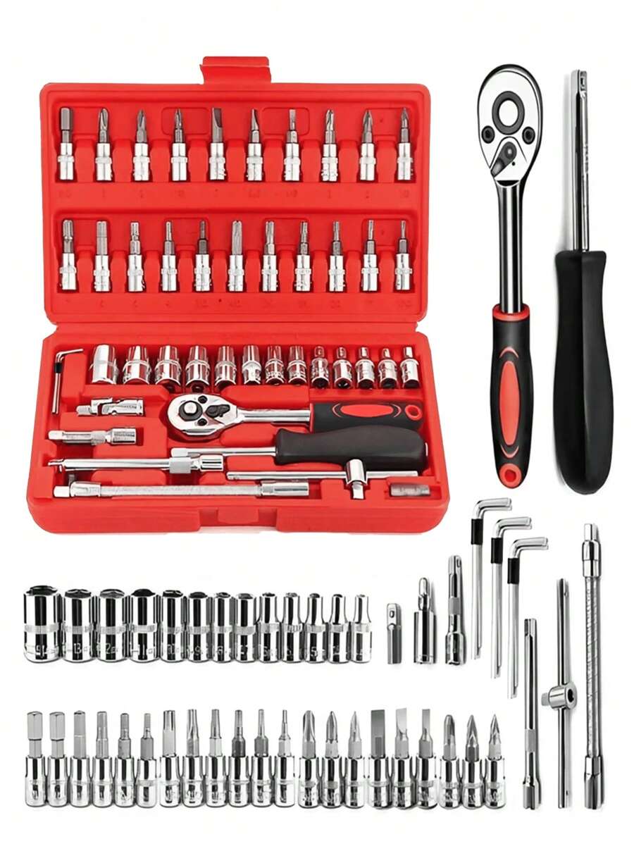 CASALIVA Autocle Juego De Herramientas Mecanica Dados Acerokit 46 Pcs