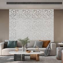 12 Stück Hängender Raumteiler, 40x40cm DIY Raumteiler Bildschirm, Paravent Raumteiler Hängepaneel Raumteiler Trennwand Hängend,DIY Art Deco Raumteiler - Weiss - Übersicht 5