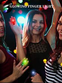 5/10/30 chiếc đèn ngón tay phát sáng, đạo cụ không khí tiệc Disco Ball Bar Rave, đèn vòng nhấp nháy cổ vũ buổi hòa nhạc, quà tặng nhỏ cho tiệc lễ hội đầy màu sắc - Nhiều màu - Xem 2