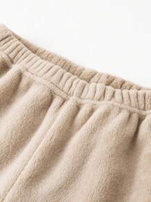 mini bala 男童和女童双面羊毛家居服睡衣套装婴儿加厚睡衣冬季系列