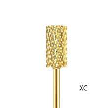 GGJOYO 1 件钨钢美甲磨头，金色柱状多齿，美甲修甲磨削配件 - 金色 - 查看 8